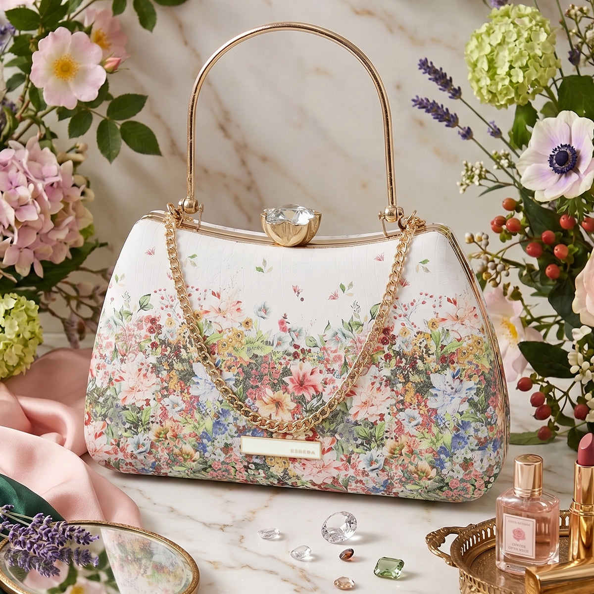 Blossom Charm  Frame Clutch Main image