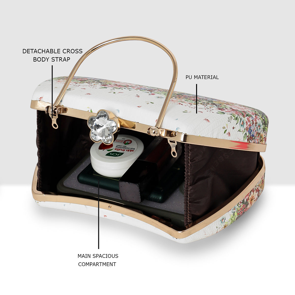 Blossom Charm  Frame Clutch