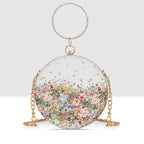 Imperial Bloom Round Clutch For Womens