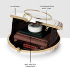 Imperial Bloom Round Clutch For Womens