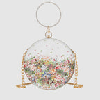 Imperial Bloom Round Clutch For Womens