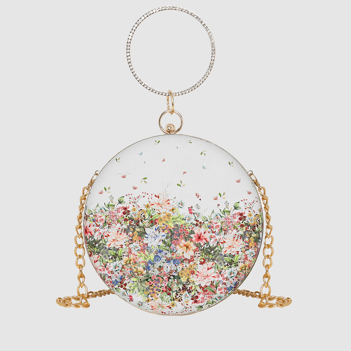 Imperial Bloom Round Clutch For Womens