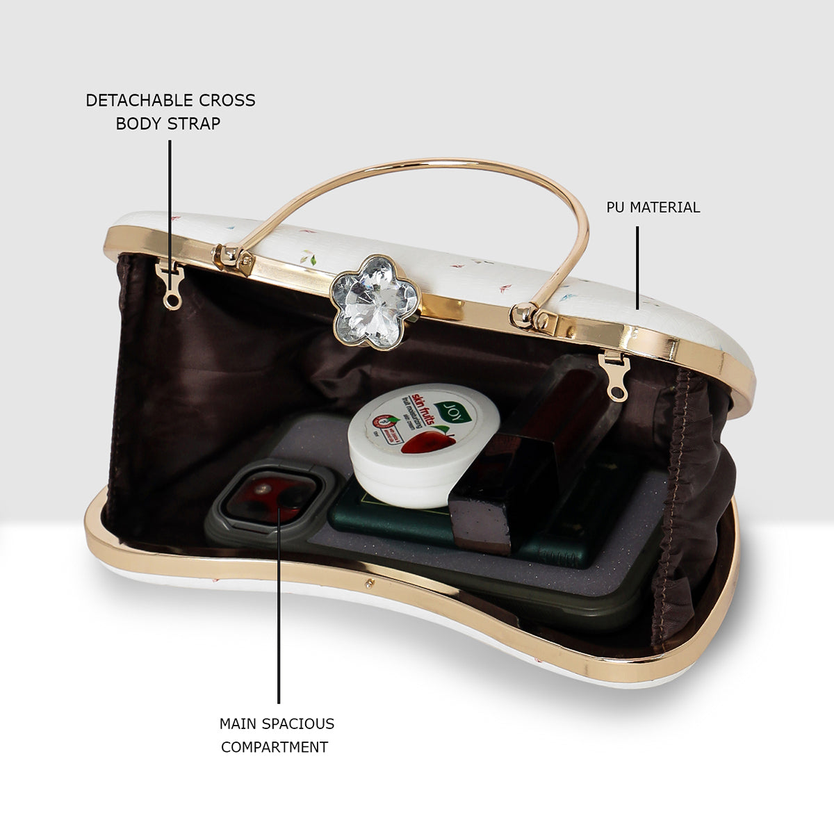 Petal Blossom Curve Clutch For Womens