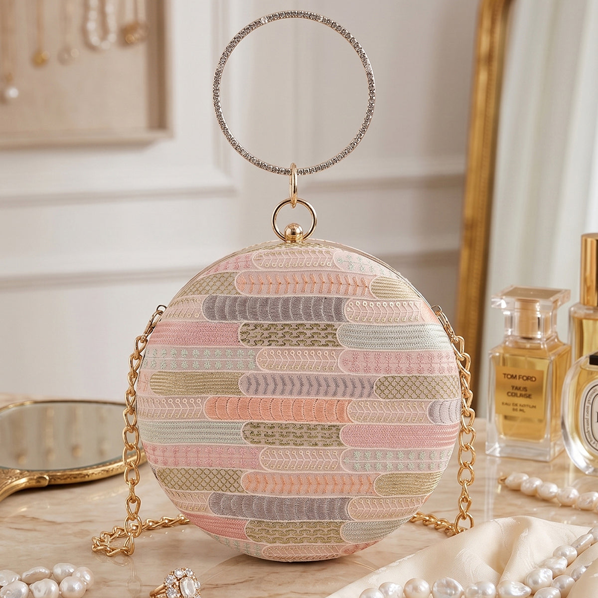 Blush Pastel Weave  Clutch For Womens Main image