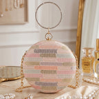 Blush Pastel Weave  Clutch For Womens