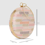 Blush Pastel Weave  Clutch For Womens