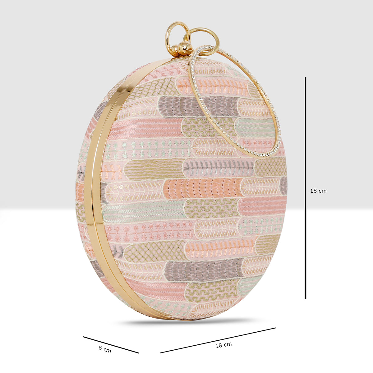 Blush Pastel Weave  Clutch For Womens