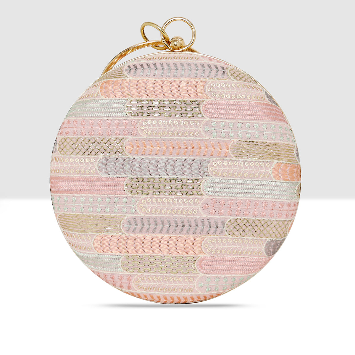 Blush Pastel Weave  Clutch For Womens