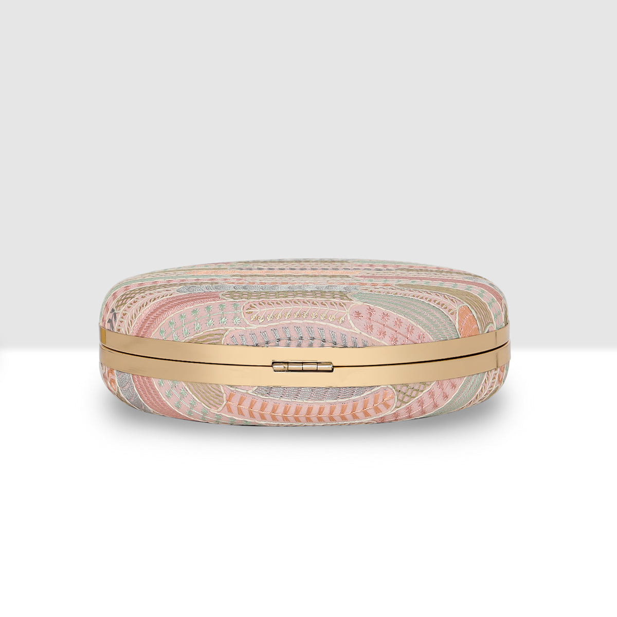 Blush Pastel Weave  Clutch For Womens
