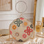 Heritage Bloom Embroidered Round Clutch For Womens