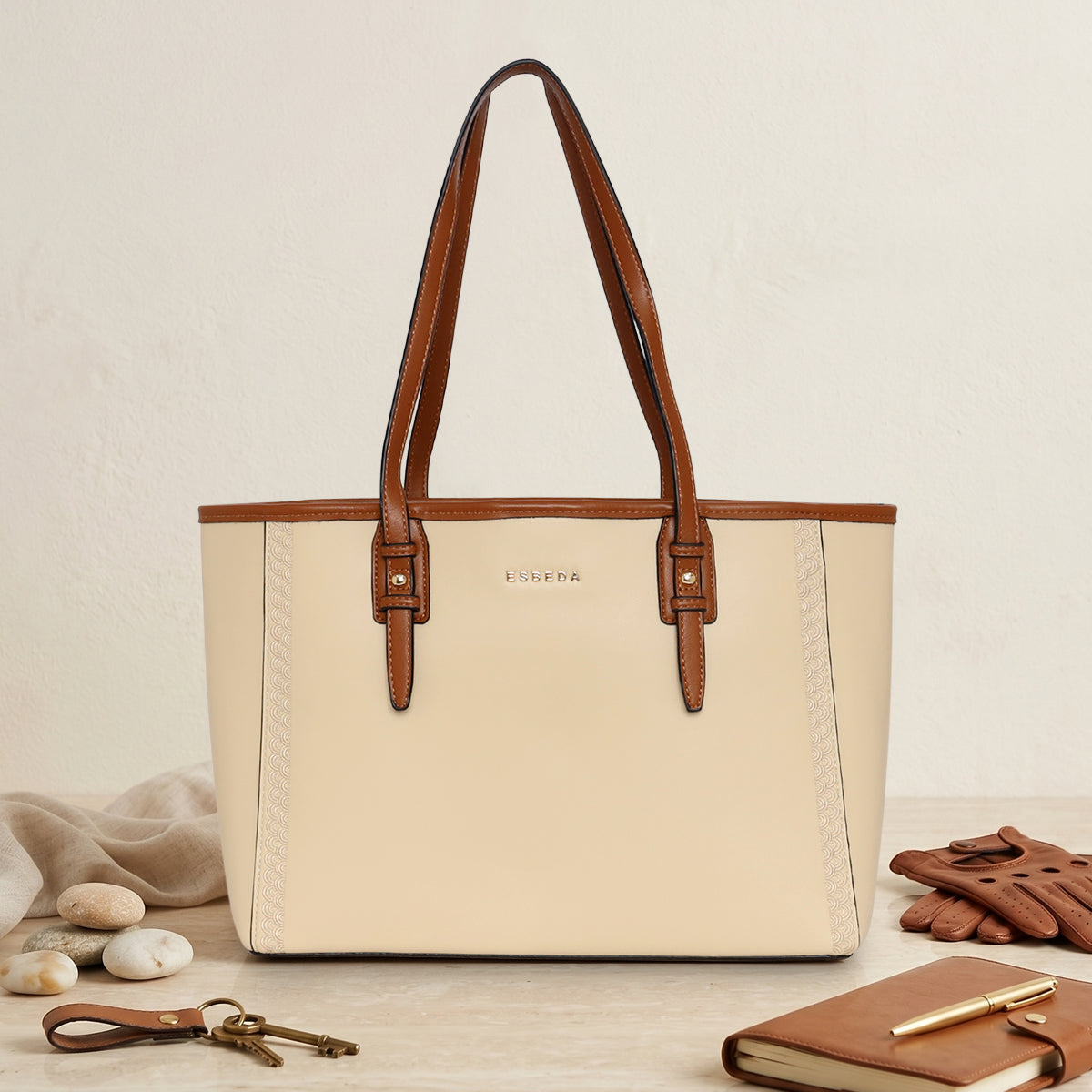 Signature Dual Tone Handbag For Womens Secondary image