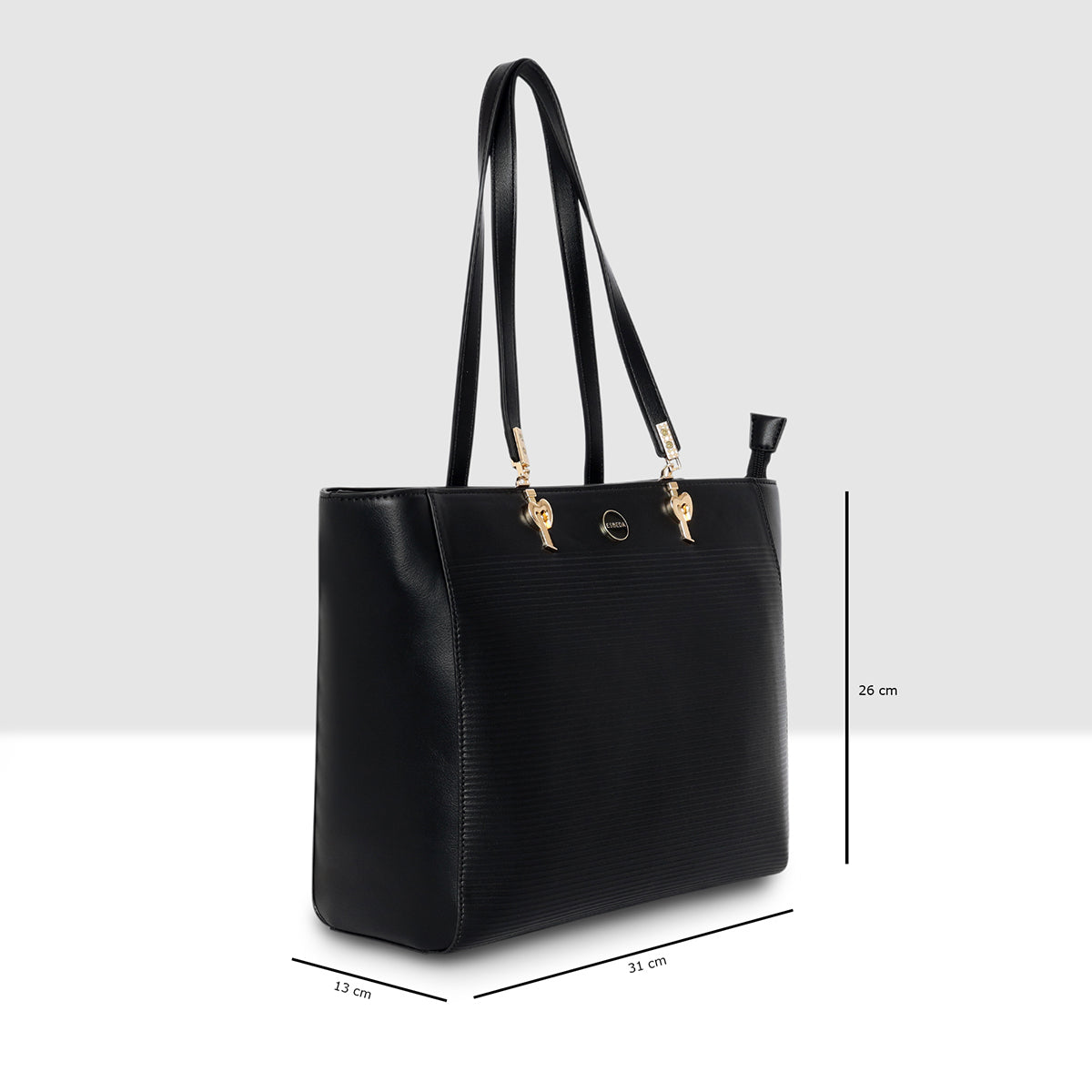 Ribbed Charm Detail Handbag For Womens