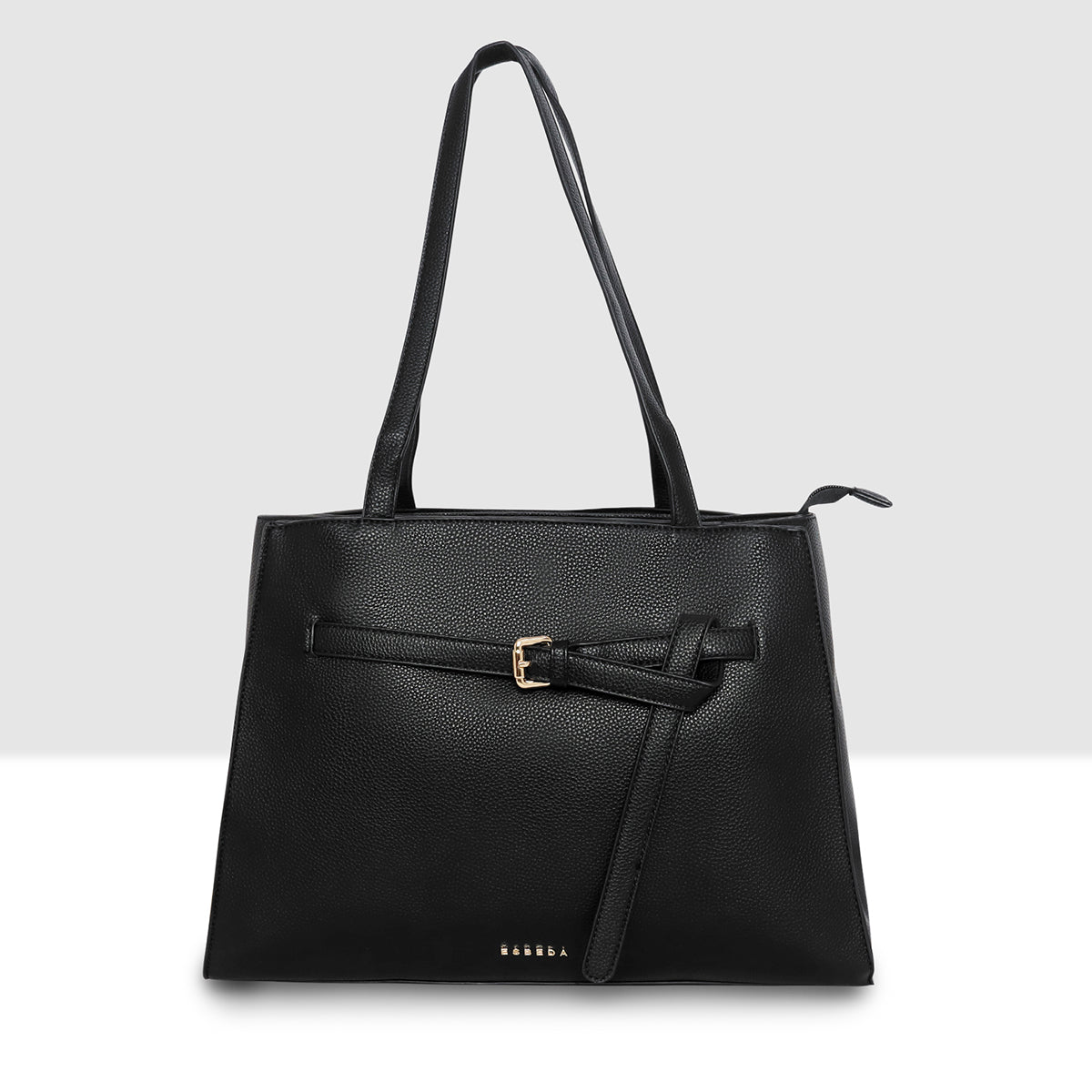 Buckle Strap Tri Compartment Handbag