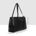 Buckle Strap Tri Compartment Handbag