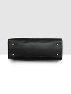 Buckle Strap Tri Compartment Handbag