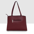 Buckle Strap Tri Compartment Handbag