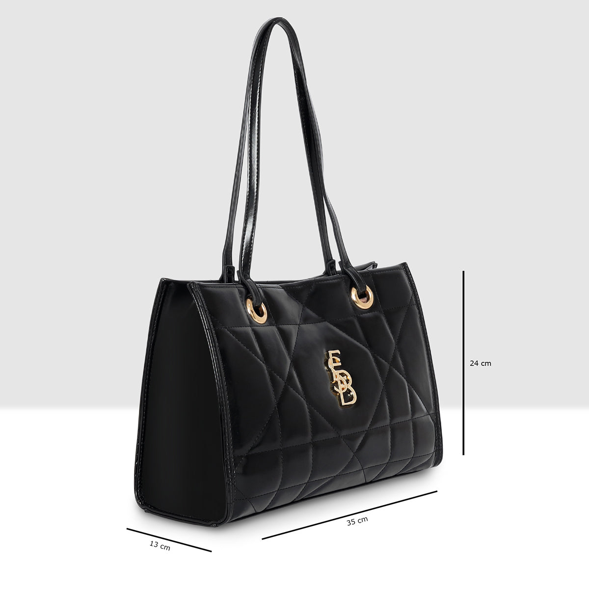 Quilted Gloss Charm Handbag For Womens Secondary image