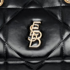 Quilted Gloss Charm Handbag For Womens