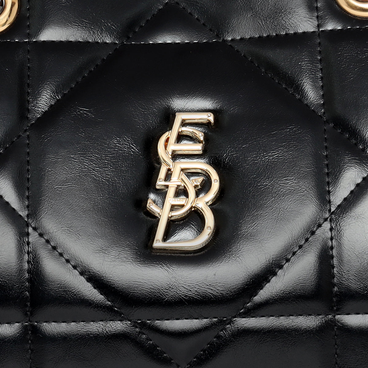 Quilted Gloss Charm Handbag For Womens