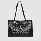 Quilted Gloss Charm Handbag For Womens