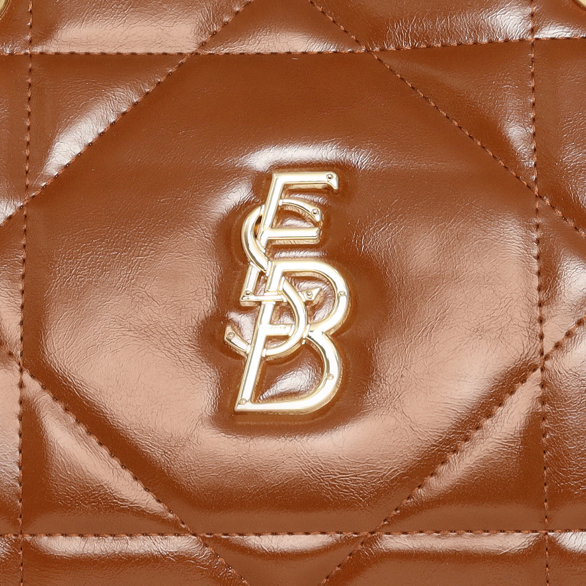 Quilted Gloss Charm Handbag For Womens