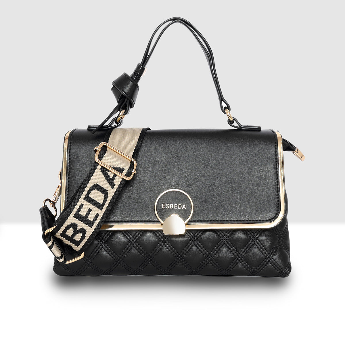 Luxe Quilted Top Handle Bag For Womens Secondary image