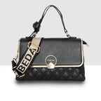 Luxe Quilted Top Handle Bag For Womens