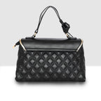 Luxe Quilted Top Handle Bag For Womens