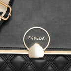 Luxe Quilted Top Handle Bag For Womens