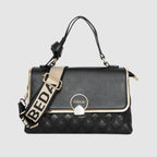 Luxe Quilted Top Handle Bag For Womens