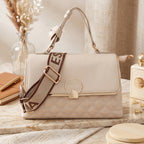 Luxe Quilted Top Handle Bag For Womens