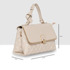 Luxe Quilted Top Handle Bag For Womens