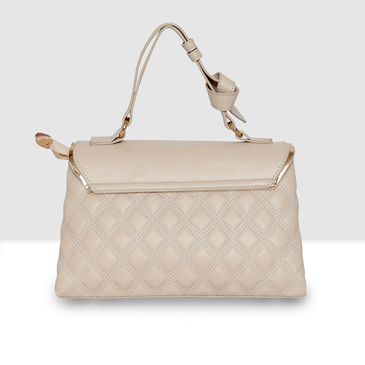 Luxe Quilted Top Handle Bag For Womens