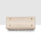 Luxe Quilted Top Handle Bag For Womens