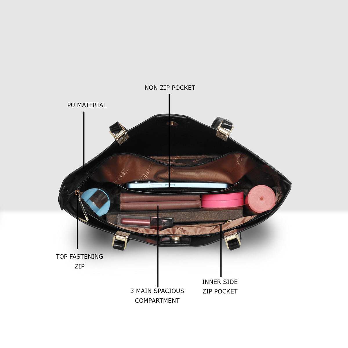 Elegance Carryall Handbag For Womens