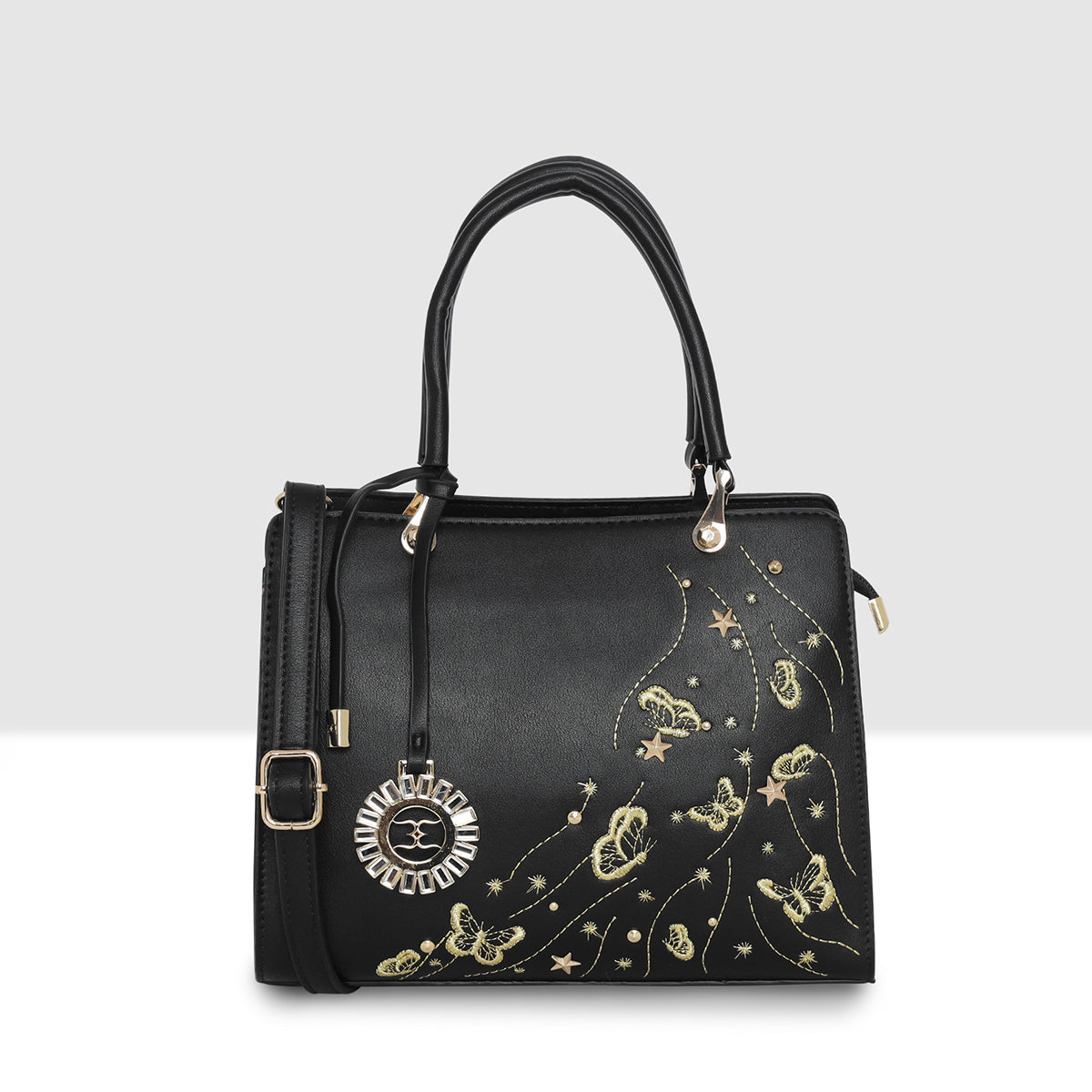 Celestial Butterfly Embroidered Handbag For Womens