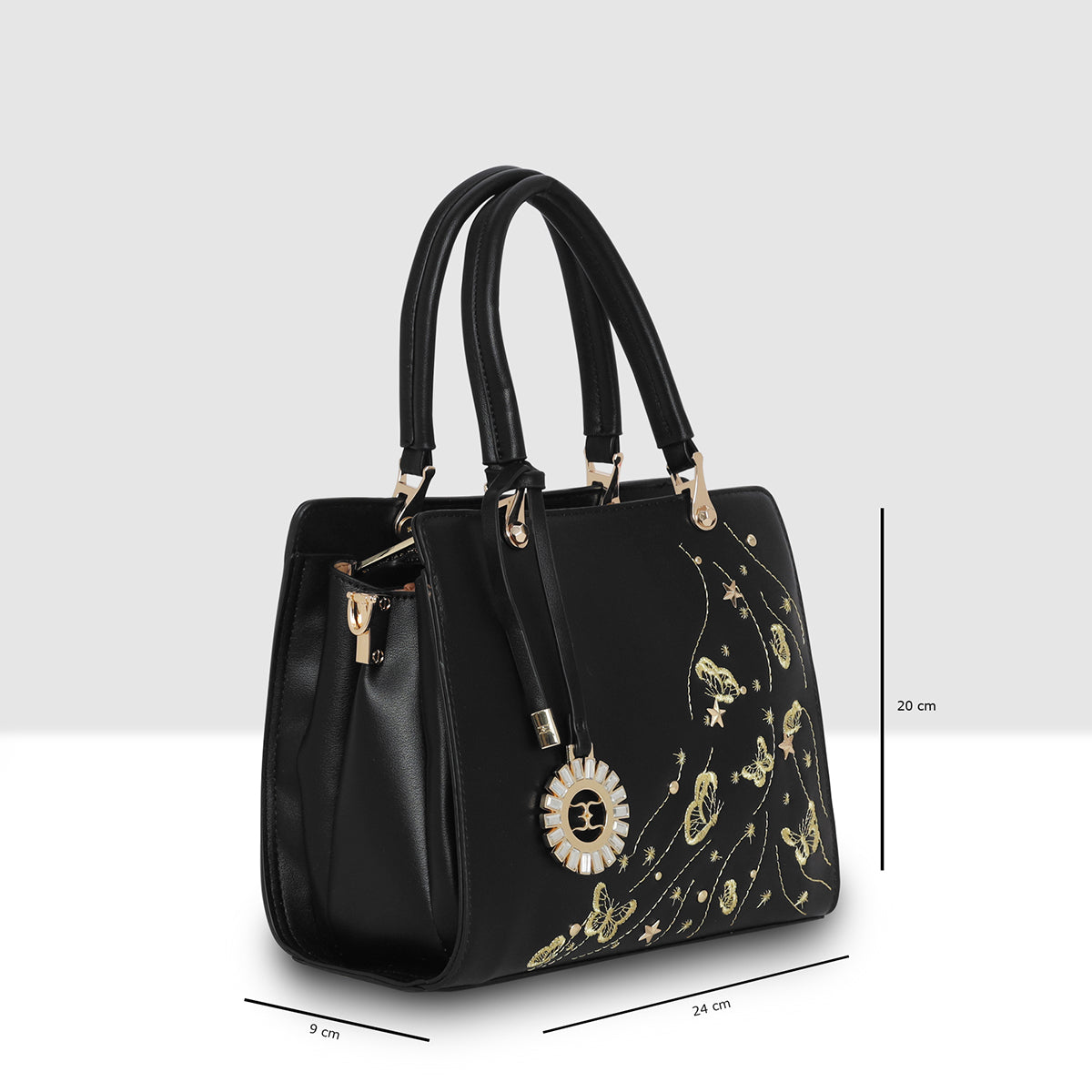 Celestial Butterfly Embroidered Handbag For Womens Secondary image
