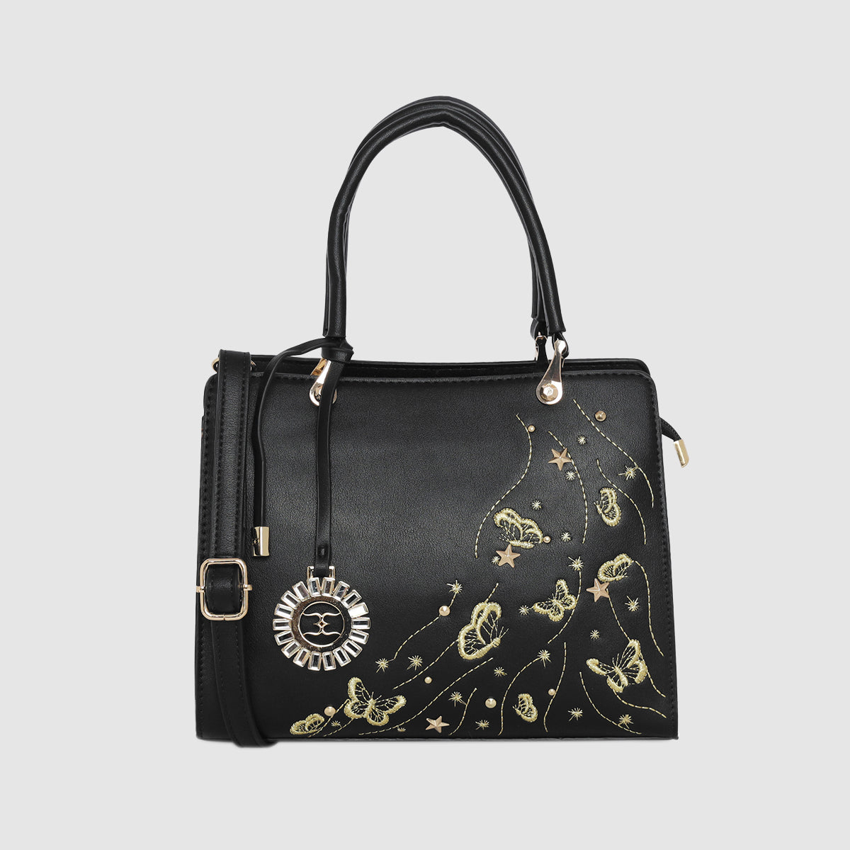 Celestial Butterfly Embroidered Handbag For Womens