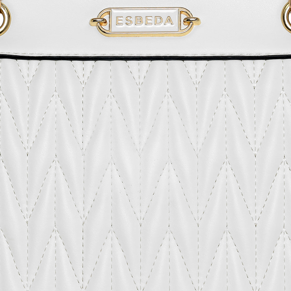Quilted Chain Accent Handbag For Womens