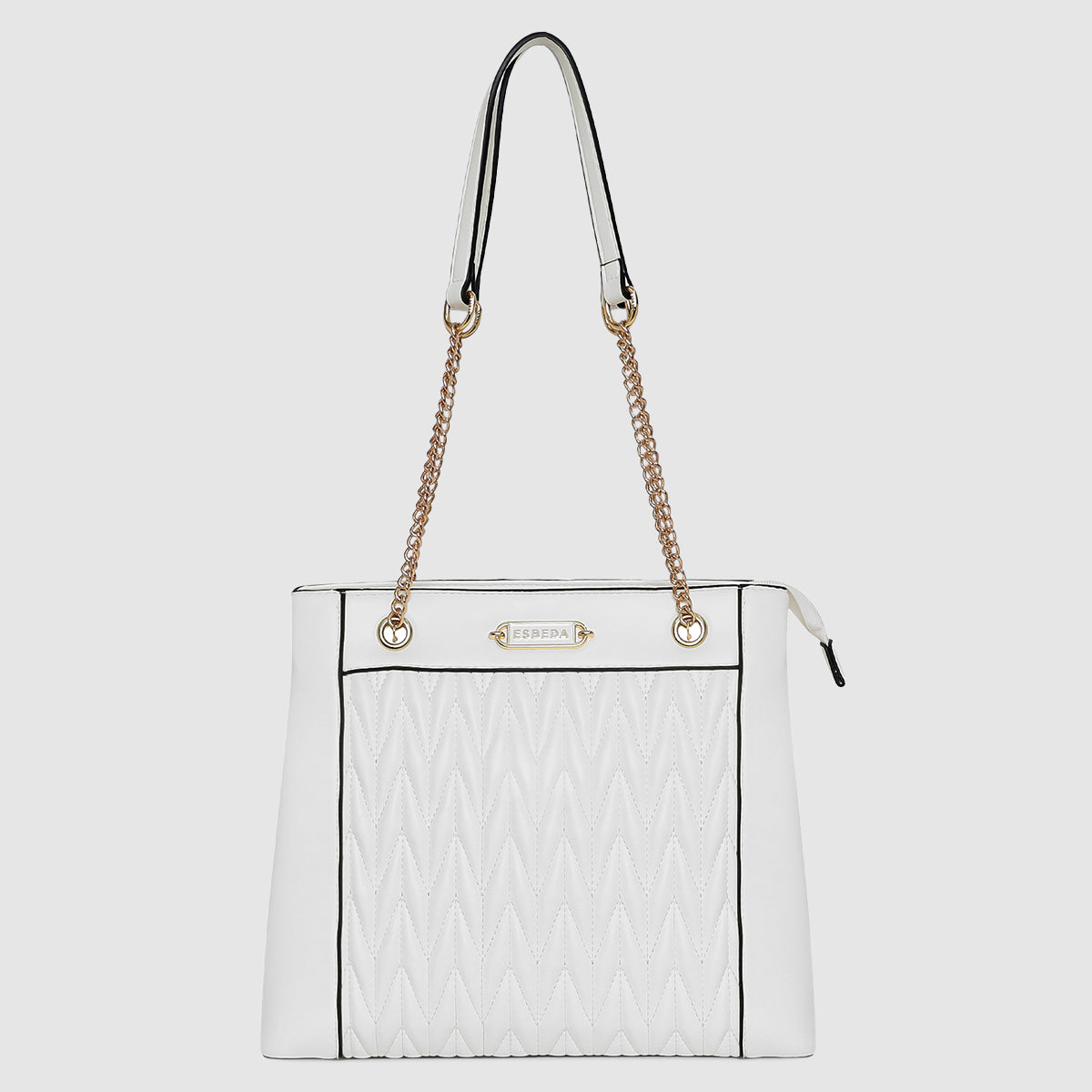 Quilted Chain Accent Handbag For Womens Main image