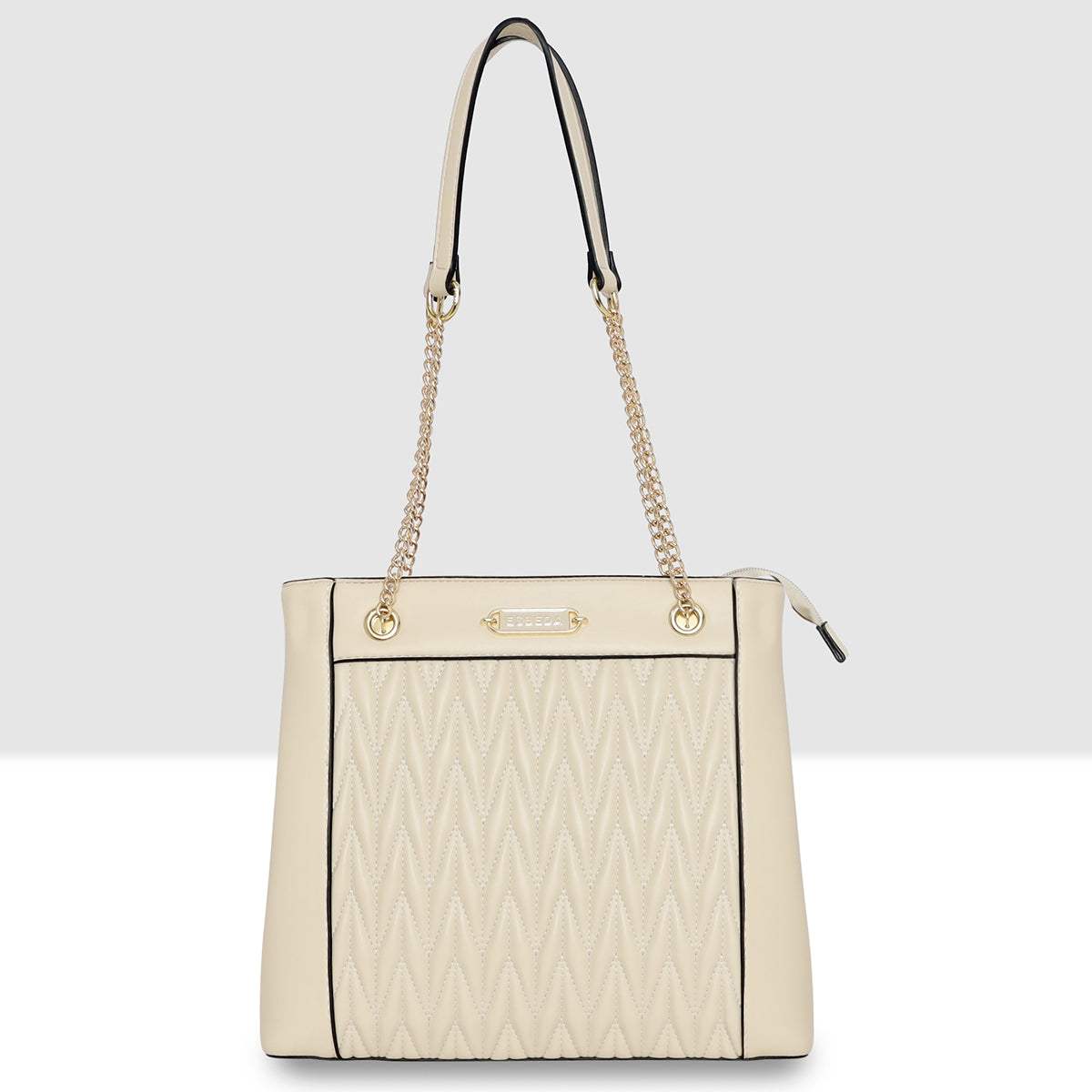Quilted Chain Accent Handbag For Womens