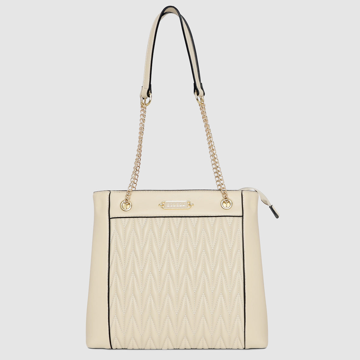 Quilted Chain Accent Handbag For Womens