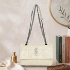 Vintage Quilted Flap Slingbag For Womens