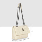 Vintage Quilted Flap Slingbag For Womens