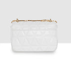 Diamond Quilted Lock Flap Slingbag For Womens