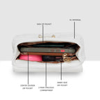 Diamond Quilted Lock Flap Slingbag For Womens