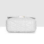 Diamond Quilted Lock Flap Slingbag For Womens