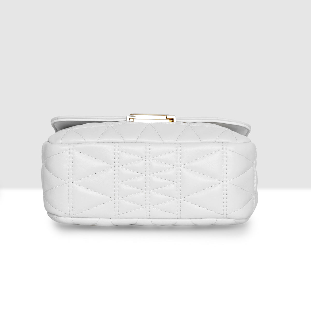 Diamond Quilted Lock Flap Slingbag For Womens