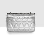 Diamond Quilted Lock Flap Slingbag For Womens