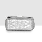 Diamond Quilted Lock Flap Slingbag For Womens